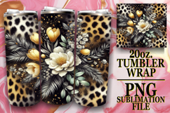 Uplifting moments 20oz tumbler wrap, Leopard Prints Product Image 1