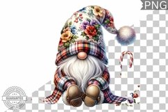 Christmas Gnome Sublimation - Clipart PNG Design Product Image 1