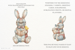Easter Bunny Reading Clipart Product Image 2