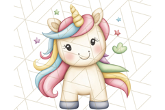 Fairy Tale Unicorn PNG Pastel Magic Clipart, Fantasy Rainbow Product Image 2
