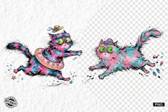 Whimsical Summer Cat Png Clipart Product Image 1