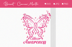 Worrior Of Hope Pink Design, Breast Cancer Awarness month Product Image 1