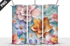 Flowers Tumbler Wrap | Sublimation Design | Tumbler PNG Product Image 1