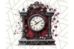 Gothic Christmas Clipart Dark Holiday PNG, Dark Christmas Product Image 2