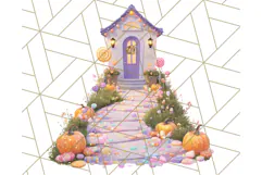 Halloween Neighborhood Clipart PNG for Trick or Treat Product Image 2