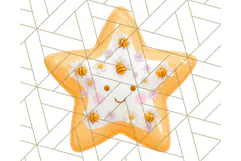 Cute Puffy Star Clipart PNG, 3D Glossy Pastel Stars Clip Art Product Image 2