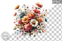 Flowers Sublimation - Clipart PNG Design Product Image 1