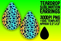 Glitter Leopard Print Teardrop Earring Patterns Product Image 1