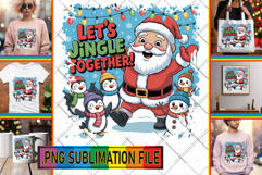 Stylish TSHIRT Sublimation Ideas, Funny Santa Product Image 1