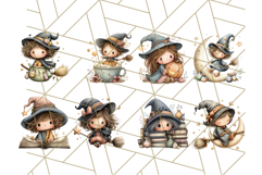 Spooky Little Witches Halloween Clipart PNG Product Image 2
