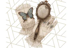 Vintage Butterfly PNG Clipart, Fairytale Cottagecore Images Product Image 2