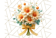 Pastel Flower Bouquet PNG Clipart, Elegant Floral Art Product Image 2