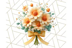 Pastel Flower Bouquet PNG Clipart, Elegant Floral Art Product Image 2