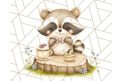 Tea Time Animal Clipart PNG Woodland Forest, Cottagecore Png Product Image 2