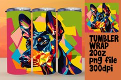 Vivid Colorful Dog Design Wrap 20oz Sublimation Product Image 1