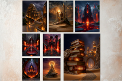 Arcane Citadel Realms Fantasy Backdrop and Junk Journal Kit Product Image 10