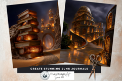 Arcane Citadel Realms Fantasy Backdrop and Junk Journal Kit Product Image 3