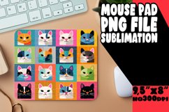 Lively Cat Characters Mouse Pad Graphic Product Image 1