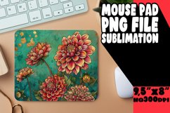 Colorful Flower Patterns Mouse Pad PNG Product Image 1