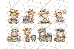 Zoo Animal Occupations PNG ,Cute Career Clipart Product Image 2