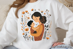 Mothers Day Folk Art Sublimation PNG Product Image 1