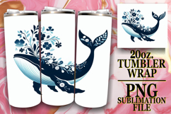 Radiant thoughts 20oz tumbler wrap, Flower Animals Product Image 1