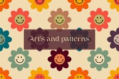 Groovy pattern with flowers | Groovy flowers pattern Product Image 2
