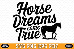 Horse Dreams Come True SVG Design | SVG Cut files Product Image 1