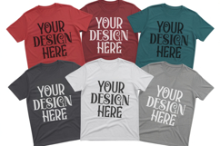 Christmas Family Matching Group T-Shirt Mockups | Holiday Fl Product Image 1