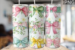 Spring Fling Bow Tumbler Wrap -High Quality 300 Dpi Product Image 1