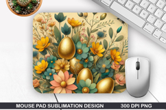 Flowers Mouse Pad Sublimation, Spring Mouse Pad PNG Design Product Image 1