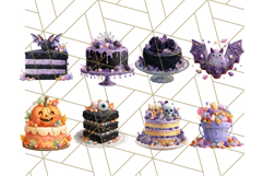Realistic Halloween Cake Clipart PNG, Spooky Desserts Product Image 2