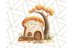 Autumn Treehouse & Woodland Cabin PNG Clipart Product Image 2