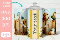 Cute birds sippy cup sublimation PNG, Kids tumbler template Product Image 2