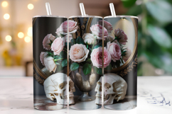 Halloween Skull Tumbler Wrap | Sublimation | Tumblers Product Image 1