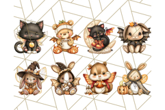 Halloween Fairy Animal Clipart PNG, Cute Spooky Creatures Product Image 2