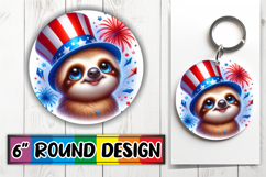 Sweet Circle Car Coaster Design, USA Animals Product Image 1