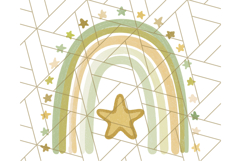 Boho Rainbow PNG Clipart, Earthy Arches &amp; Minimal Shapes Product Image 2