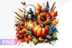 Autumn Harvest Pumpkin Sublimation - Pumpkin Clipart Design Product Image 1