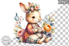 Floral Nursery Animal Sublimation Clipart Bundle Product Image 2