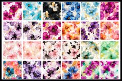 50 Watercolour Alcohol Ink Flowers Patterns I Digital Papers Product Image 2