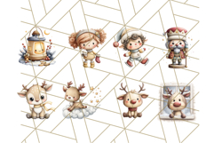 Storybook Santa &amp; Friends PNG Clipart, Christmas Png Clipart Product Image 2