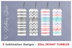 2 Adults Hidden Message Patterns - 20oz Skinny Tumbler Product Image 1