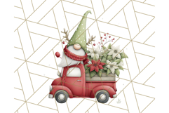 Vintage Truck Christmas Gnomes Clipart PNG, Cute Gnome Png Product Image 2