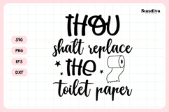 Funny Bathroom Sign Saying SVG | Replace the Toilet Paper Product Image 3