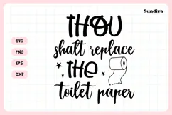 Funny Bathroom Sign Saying SVG | Replace the Toilet Paper Product Image 3