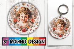 Watercolor Love Delight: Sublimation Design Round Product Image 1