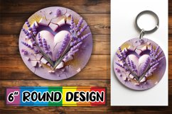 Enchanted Circle Coaster Designs, 3D Heart Product Image 1