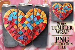 Vibrant Heart Tumbler - Sublimation Art Product Image 1