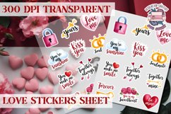 Love sticker Hearts Stickers Sheet St. Valentine&#039;s Heart PNG Product Image 1